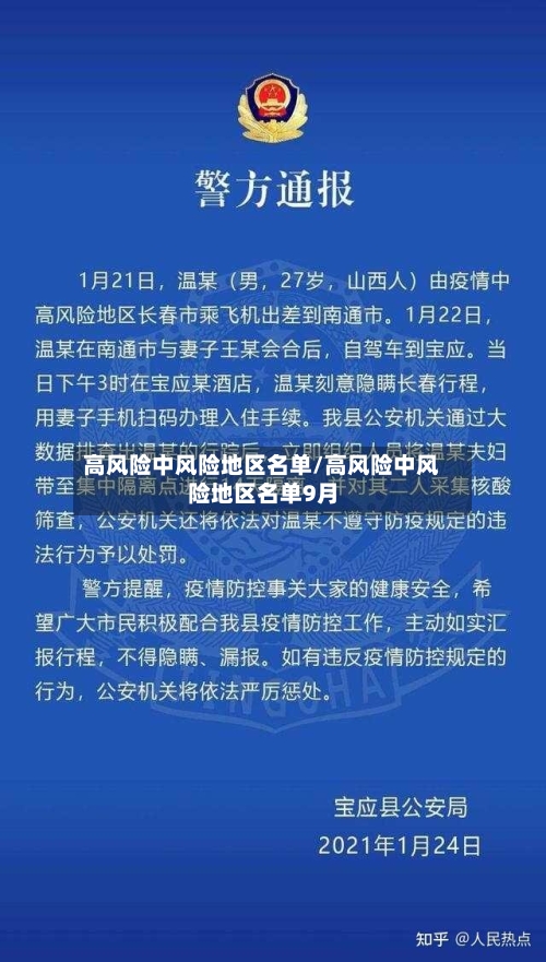 高风险中风险地区名单/高风险中风险地区名单9月-第1张图片
