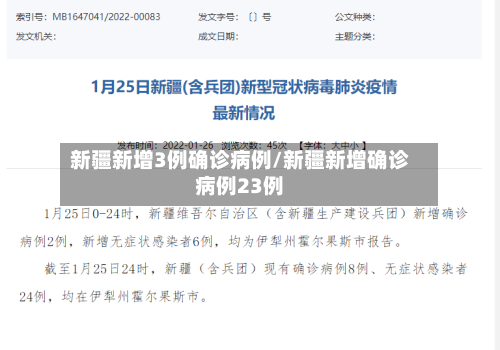 新疆新增3例确诊病例/新疆新增确诊病例23例-第2张图片